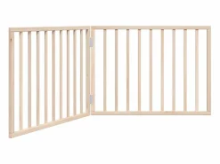Puerta para perros plegable de 2 paneles, 160 cm, madera de álamo Seguridad Para Mascotas