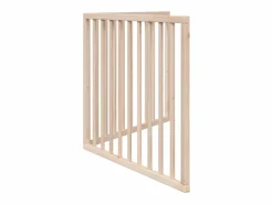 Puerta para perros plegable de 2 paneles, 160 cm, madera de álamo Seguridad Para Mascotas