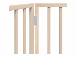 Puerta para perros plegable de 2 paneles, 160 cm, madera de álamo Seguridad Para Mascotas