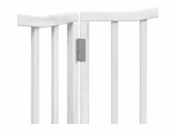 Clicnbuy Puerta para perros plegable 2 paneles madera álamo blanca 160cm