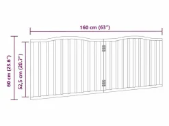 Clicnbuy Puerta para perros plegable 2 paneles madera álamo blanca 160cm