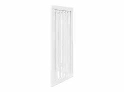 Clearance Clicnbuy Puerta para perros plegable 3 paneles madera álamo blanca 150cm Blanco