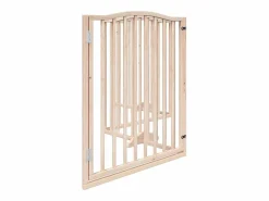 Clicnbuy Puerta para perros plegable 4 paneles madera de álamo 320 cm