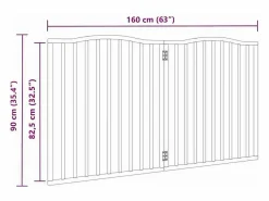 Clicnbuy Puerta para perros plegable 2 paneles álamo marrón roble 160 cm