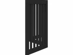 Discount Clicnbuy Puerta para perros plegable 3 paneles madera álamo negra 150 cm Negro