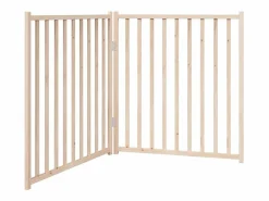 Clicnbuy Puerta para perros plegable 2 paneles madera de abeto 160 cm
