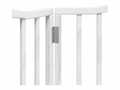 Discount Puerta para perros plegable 2 paneles madera álamo blanca 160cm Seguridad Para Mascotas
