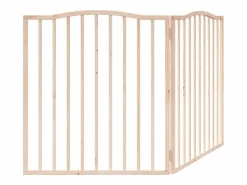 Online Puerta para perros plegable 2 paneles madera de álamo 160 cm Seguridad Para Mascotas