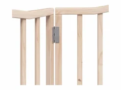 Online Puerta para perros plegable 2 paneles madera de álamo 160 cm Seguridad Para Mascotas
