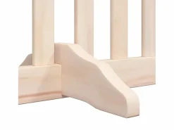 Clicnbuy Puerta para perros plegable 10 paneles madera de álamo 800 cm