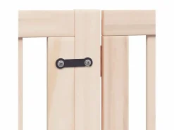Clicnbuy Puerta para perros plegable 10 paneles madera de álamo 800 cm