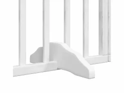 Online Puerta para perros plegable 3 paneles madera álamo blanca 300cm Seguridad Para Mascotas