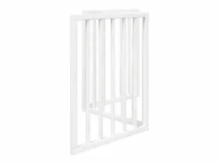 Hot Clicnbuy Puerta para perros plegable 3 paneles madera álamo blanca 150cm Blanco
