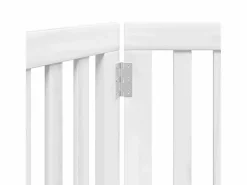 Clicnbuy Puerta para perros plegable 3 paneles madera álamo blanca 150cm