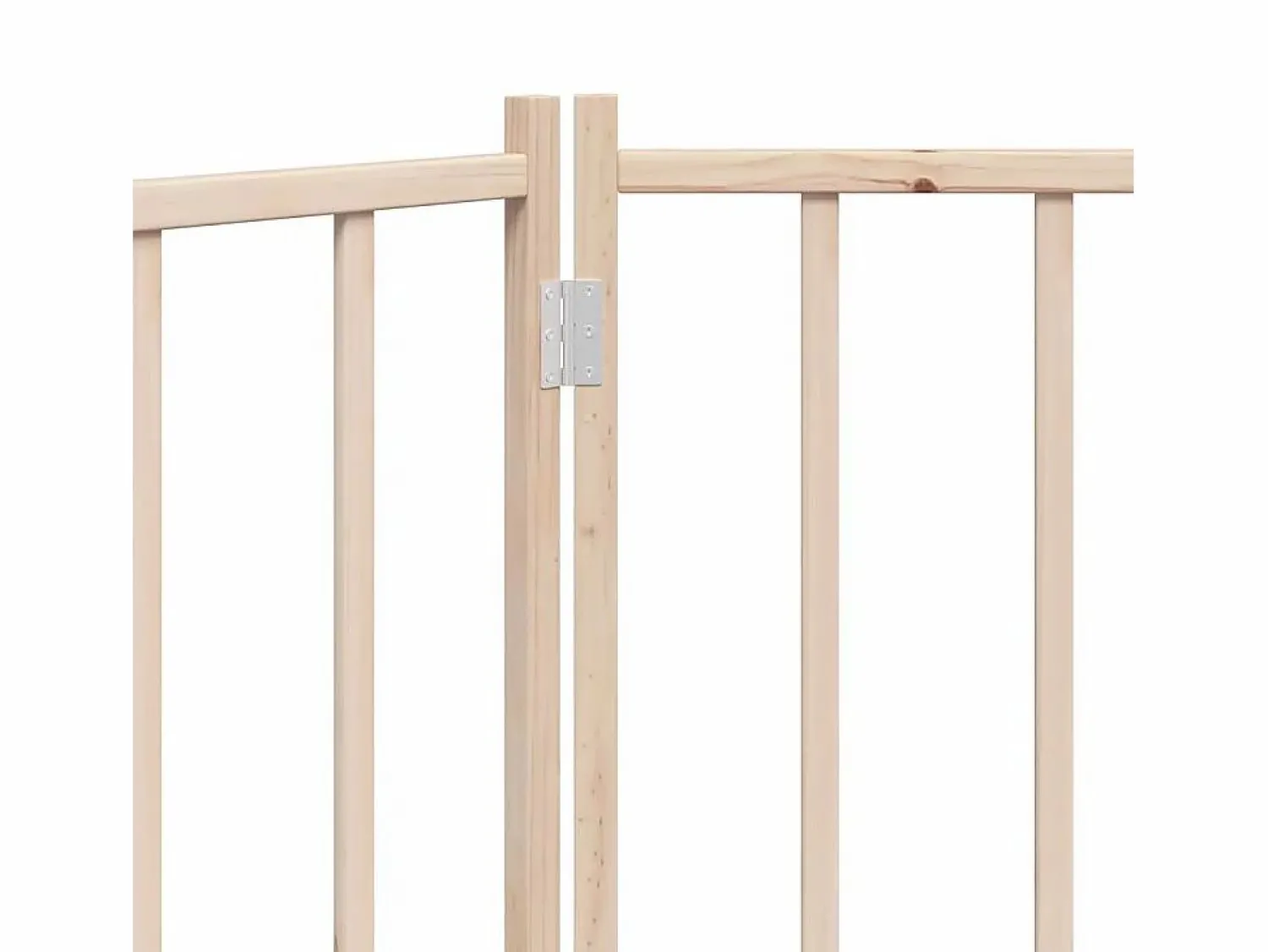 Clearance Clicnbuy Puerta para perros plegable 2 paneles madera de abeto 160 cm Marru00f3n