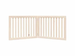 Online Puerta para perros plegable de 2 paneles, 160 cm, madera de álamo Seguridad Para Mascotas