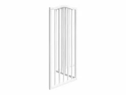 Outlet Clicnbuy Puerta para perros plegable 3 paneles madera álamo blanca 150cm Blanco