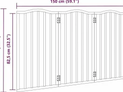 Outlet Clicnbuy Puerta para perros plegable 3 paneles madera álamo blanca 150cm Blanco