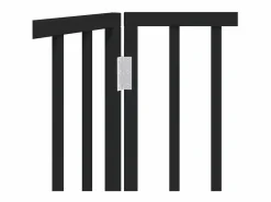 Best Puerta para perros plegable de 2 paneles, color , 160 cm, madera de álamo Seguridad Para Mascotas