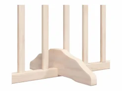 Puerta para perros plegable 8 paneles madera de álamo 640 cm Seguridad Para Mascotas