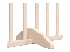 Clicnbuy Puerta para perros plegable 10 paneles madera de álamo 800 cm