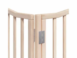Clicnbuy Puerta para perros plegable 10 paneles madera de álamo 800 cm