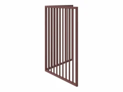 Outlet Clicnbuy Puerta para perros plegable 2 paneles madera álamo marrón 160cm Marru00f3n