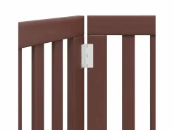 Best Puerta para perros plegable 3 paneles madera álamo marrón 150cm Seguridad Para Mascotas