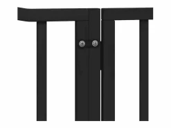 Sale Clicnbuy Puerta para perros plegable 4 paneles madera álamo negra 320 cm Negro