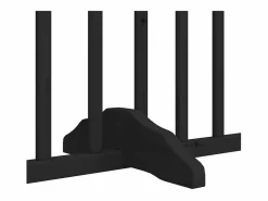 Sale Clicnbuy Puerta para perros plegable 4 paneles madera álamo negra 320 cm Negro