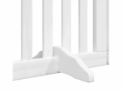 Clicnbuy Puerta para perros plegable 3 paneles madera álamo blanca 300cm