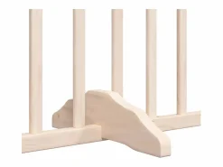 Clicnbuy Puerta para perros plegable 12 paneles madera de álamo 960 cm