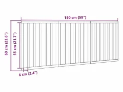 Discount Puerta para perros plegable 3 paneles madera álamo marrón 150cm Seguridad Para Mascotas