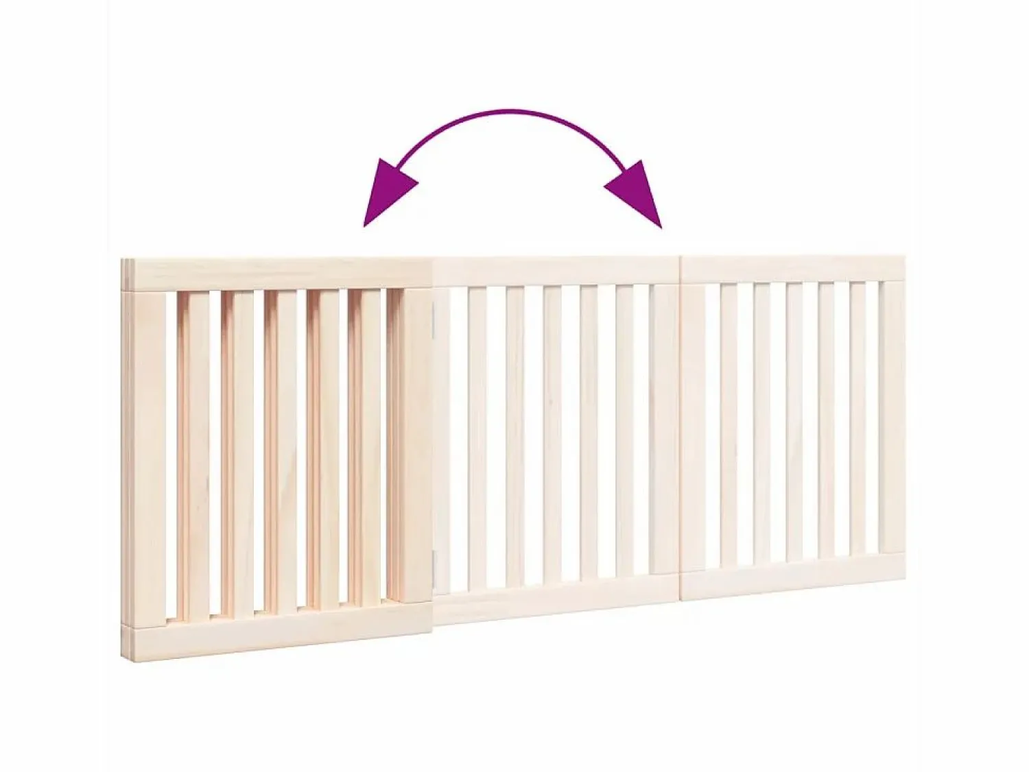 Online Puerta para perros plegable de 3 paneles, 150 cm, madera de álamo Seguridad Para Mascotas