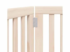 Online Puerta para perros plegable de 3 paneles, 150 cm, madera de álamo Seguridad Para Mascotas