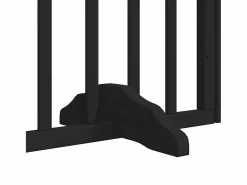 Sale Puerta para perros plegable 6 paneles madera álamo negra 300 cm Seguridad Para Mascotas