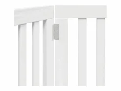 Puerta para perros plegable 2 paneles madera álamo blanca 160cm Seguridad Para Mascotas