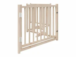 Discount Puerta para perros plegable 4 paneles madera de abeto 320 cm Seguridad Para Mascotas