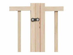 Discount Puerta para perros plegable 4 paneles madera de abeto 320 cm Seguridad Para Mascotas