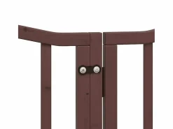 New Clicnbuy Puerta para perros plegable 6 paneles álamo marrón roble 300 cm Marru00f3n