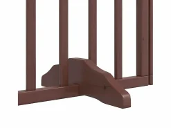 New Clicnbuy Puerta para perros plegable 6 paneles álamo marrón roble 300 cm Marru00f3n