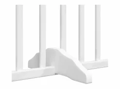 Hot Puerta para perros plegable 4 paneles madera álamo blanca 320cm Seguridad Para Mascotas