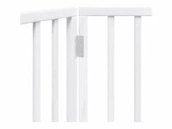 New Puerta para perros plegable de 2 paneles, madera de álamo, blanca, 160 cm Seguridad Para Mascotas