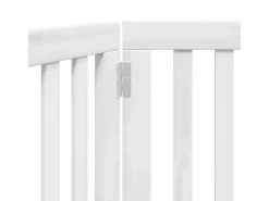 Clicnbuy Puerta para perros plegable 2 paneles madera álamo blanca 160cm