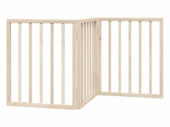 Best Puerta para perros plegable de 3 paneles, 150 cm, madera de álamo Seguridad Para Mascotas