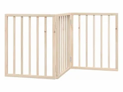 Best Puerta para perros plegable de 3 paneles, 150 cm, madera de álamo Seguridad Para Mascotas