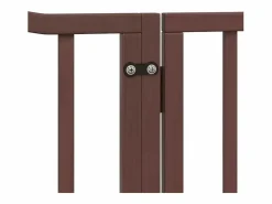 Clicnbuy Puerta para perros plegable 4 paneles álamo marrón roble 320 cm