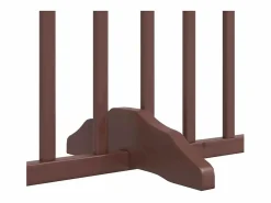 Clicnbuy Puerta para perros plegable 4 paneles álamo marrón roble 320 cm