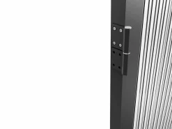 Vente-unique Puerta reversible - aluminio y cristal templado - Alt. 204 x L93 cm - - LOXTON