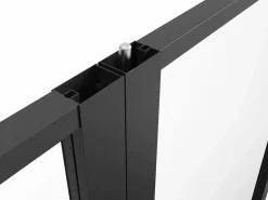 Vente-unique Puerta reversible de doble hoja - vidrio templado - 2 x Al 204 x An 93 cm - LOXTON